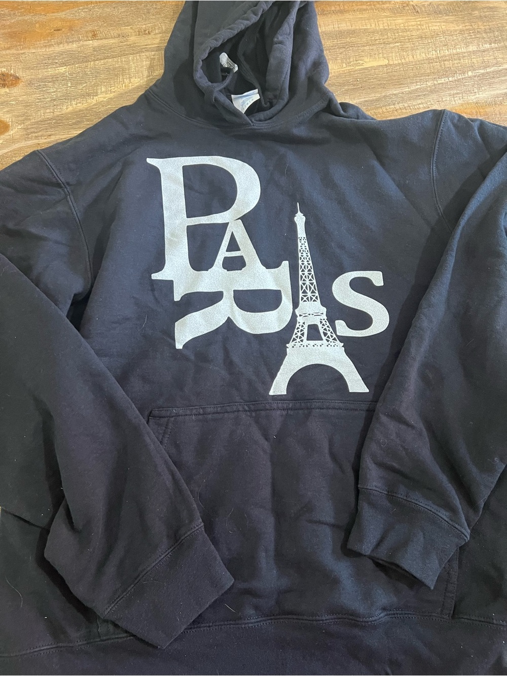 Black Paris Graphic Hoodie Sweatshirt